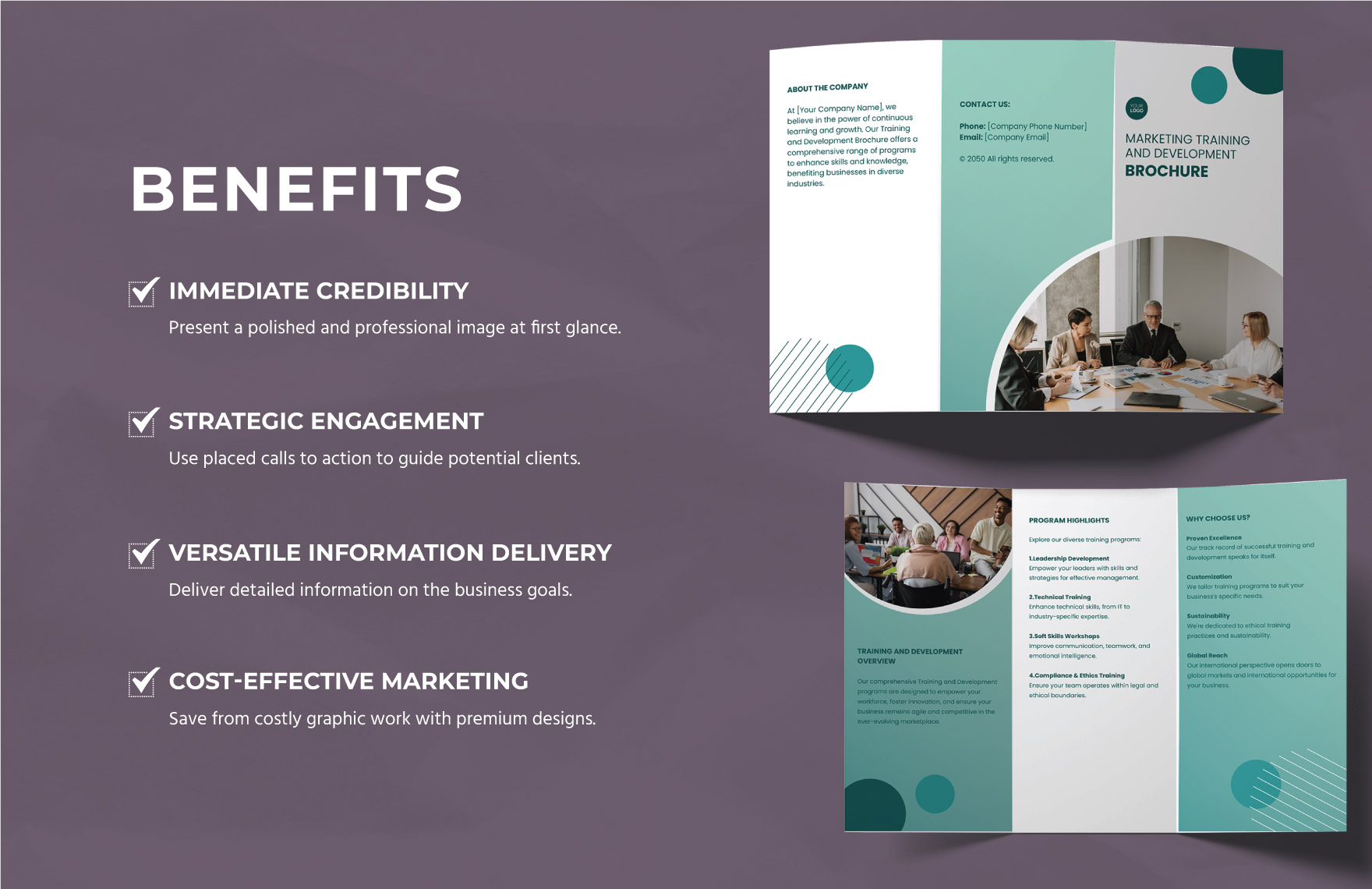 Marketing Training Development Brochure Template
