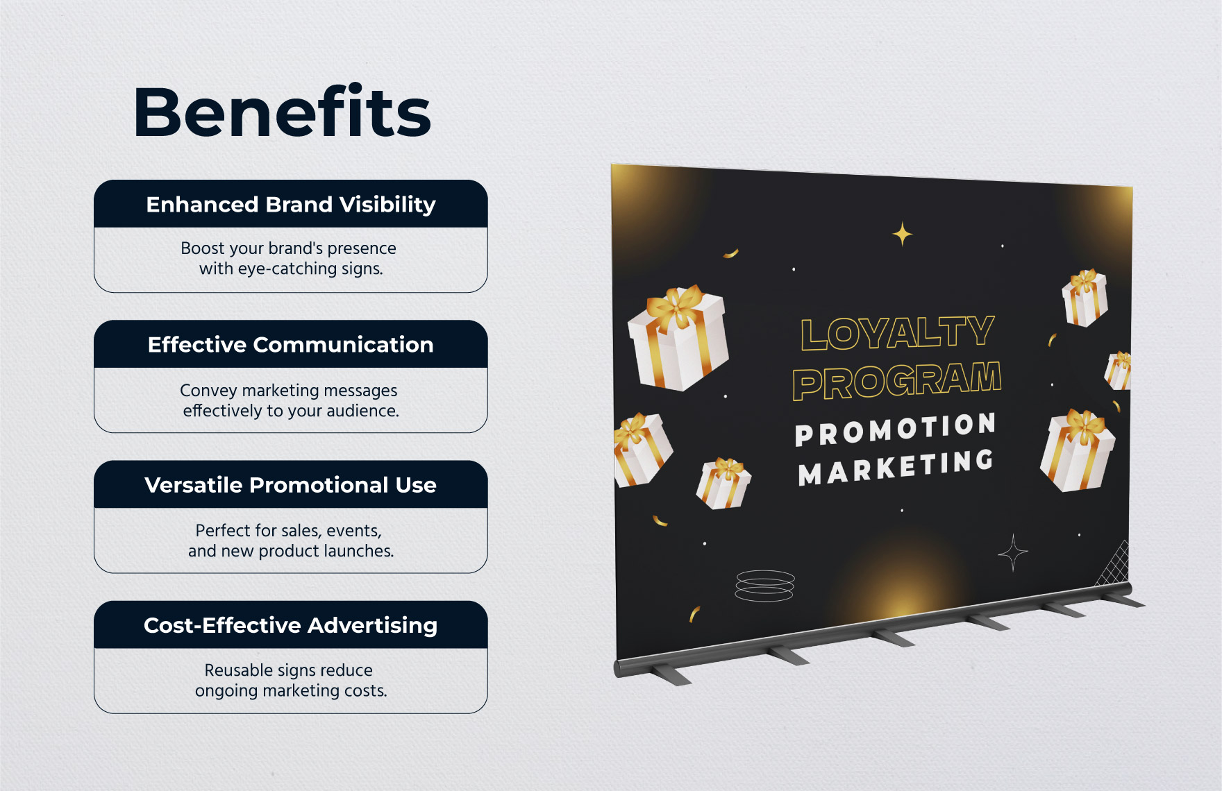 Loyalty Program Promotion Marketing Sign Template