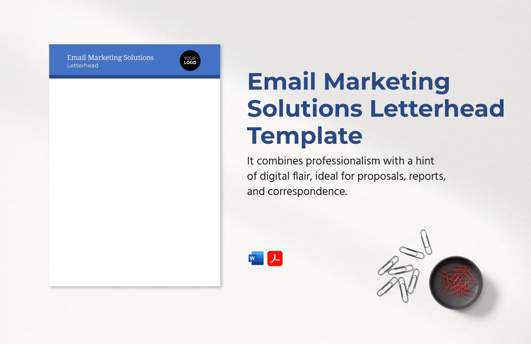 Email Marketing Solutions Letterhead Template