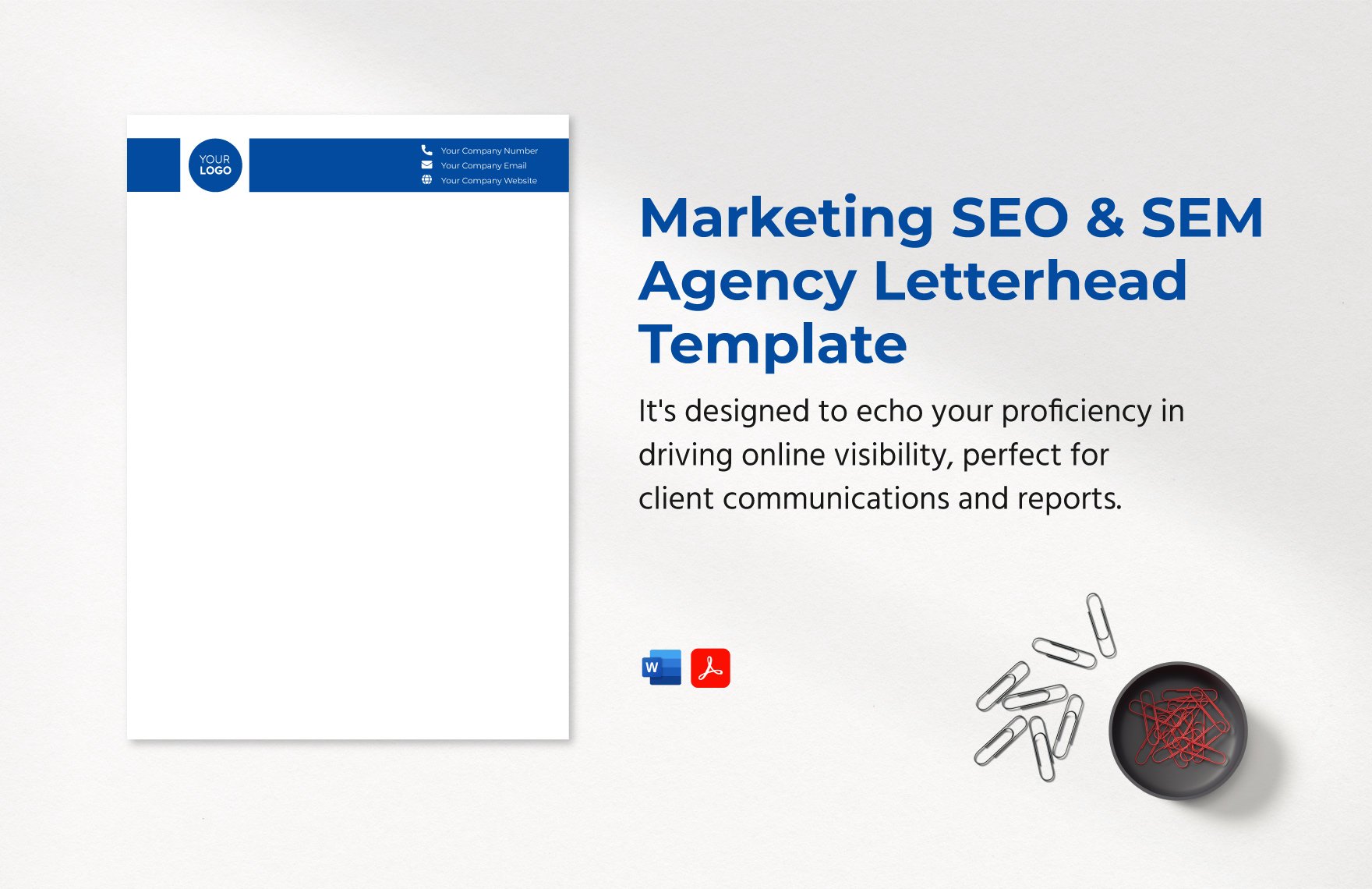 Marketing SEO & SEM Agency Letterhead Template