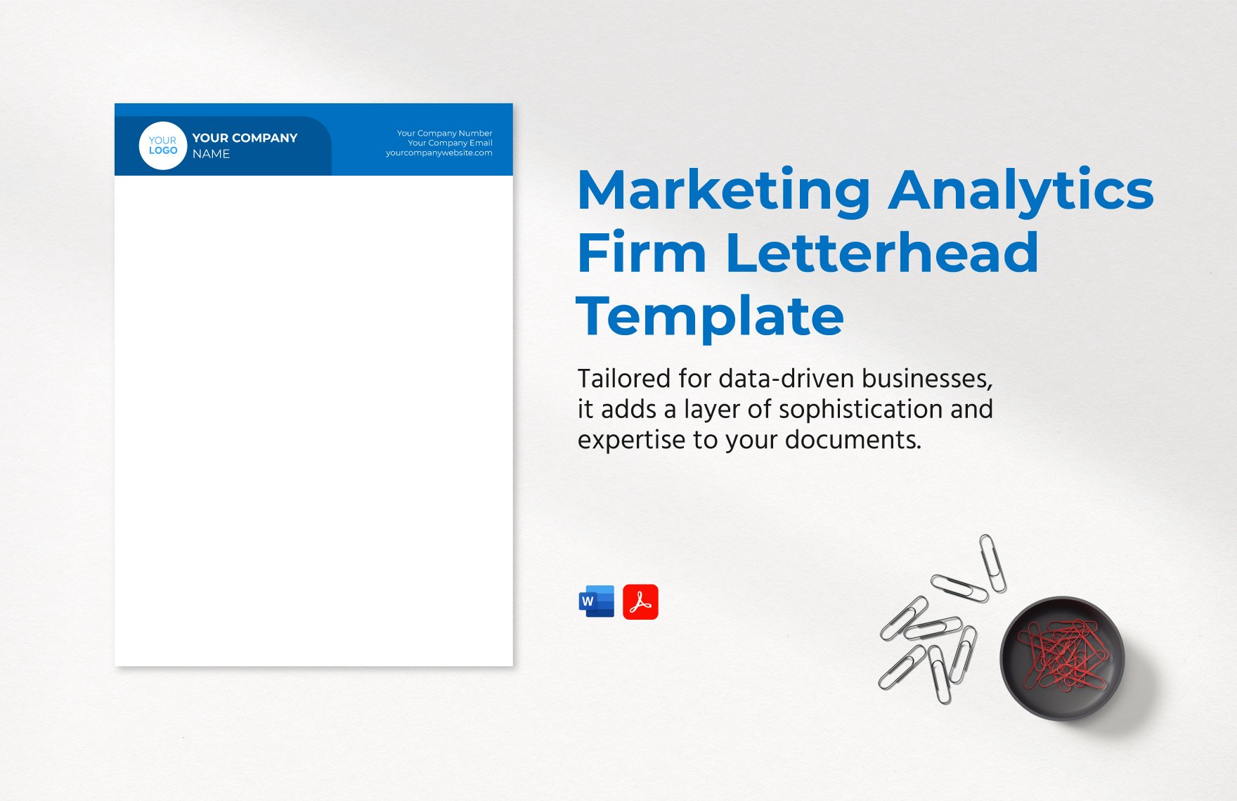 Marketing Analytics Firm Letterhead Template