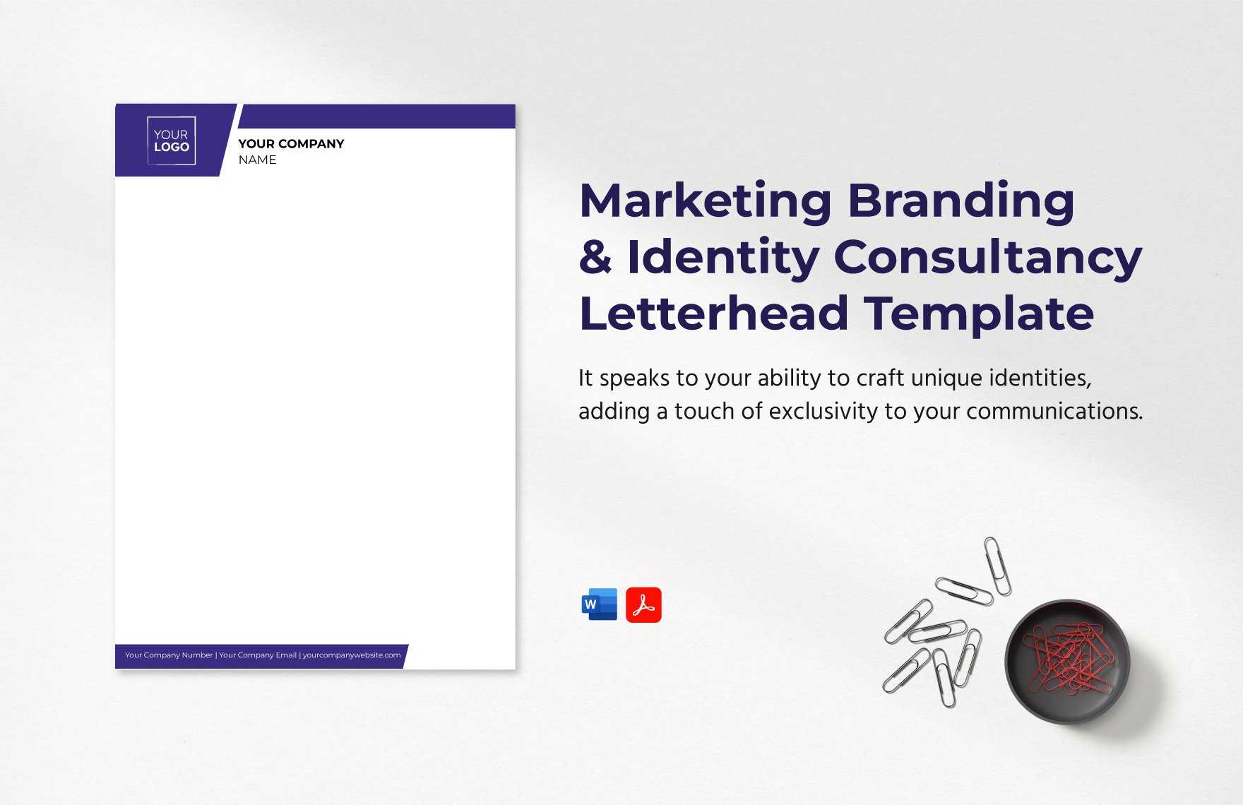 Marketing Branding & Identity Consultancy Letterhead Template