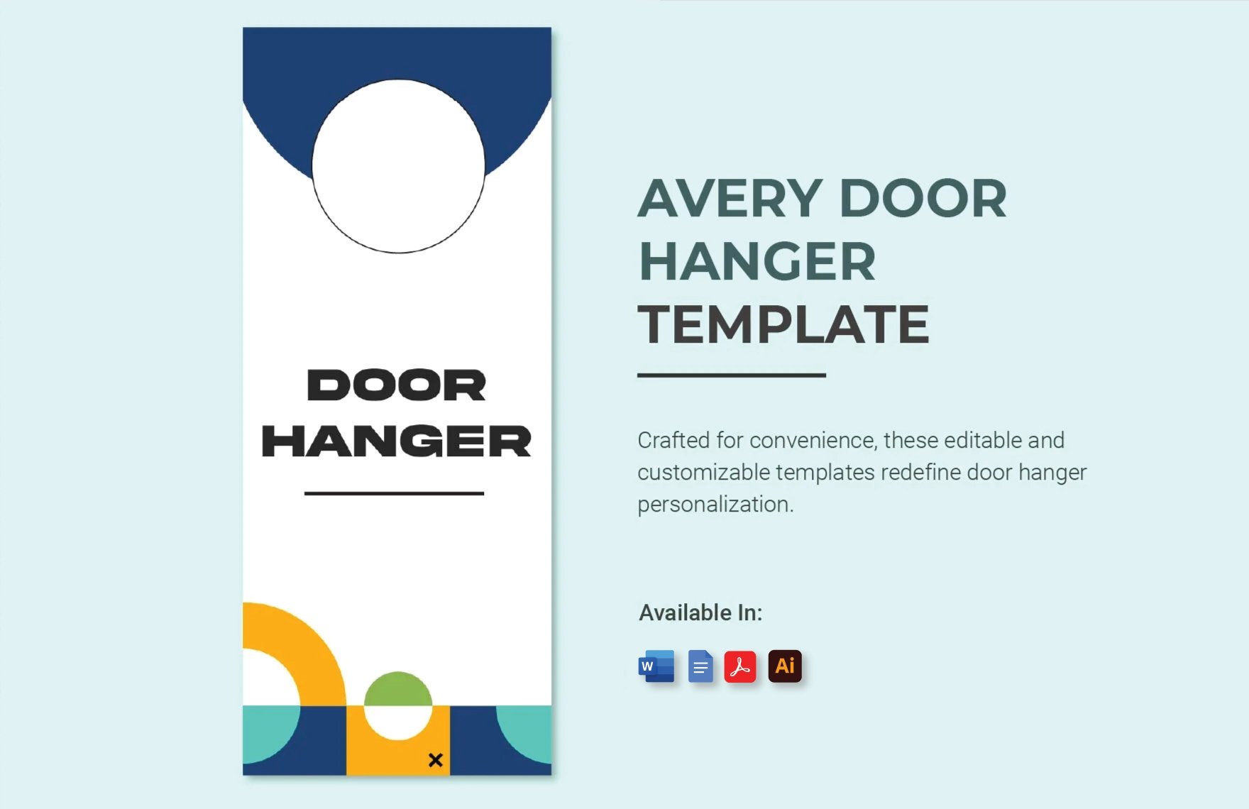 Free Avery Door Hanger Template in Word, Google Docs, PDF, Illustrator