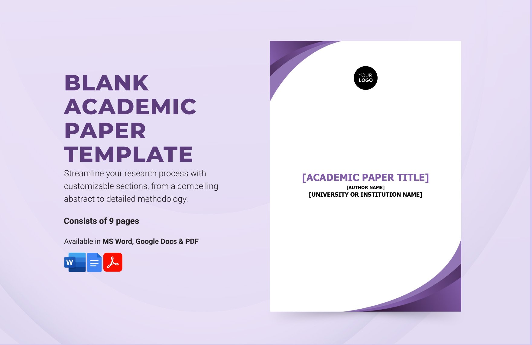 Free Blank Academic Paper Template in Word, Google Docs, PDF