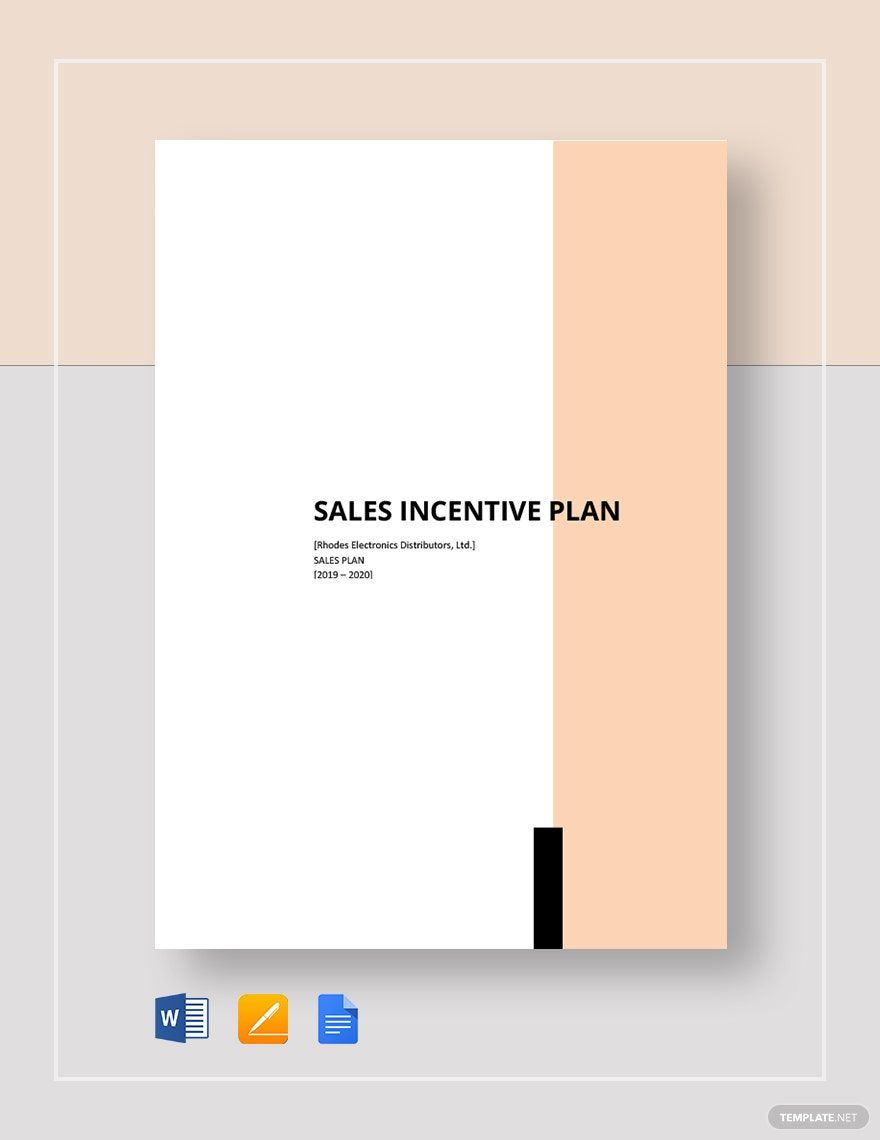 Sales Incentive Plan Template in Word, Google Docs, Apple Pages