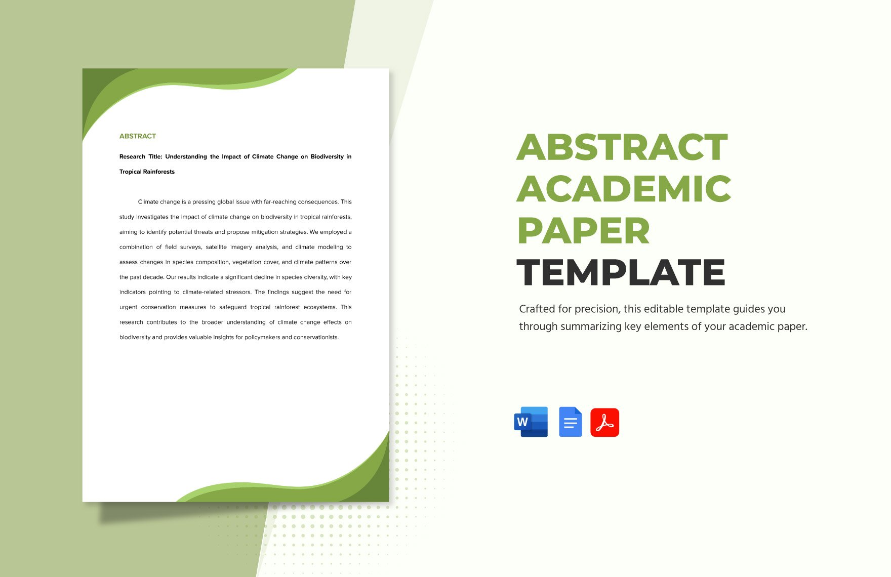 Free Abstract Academic Paper Template in Word, Google Docs, PDF