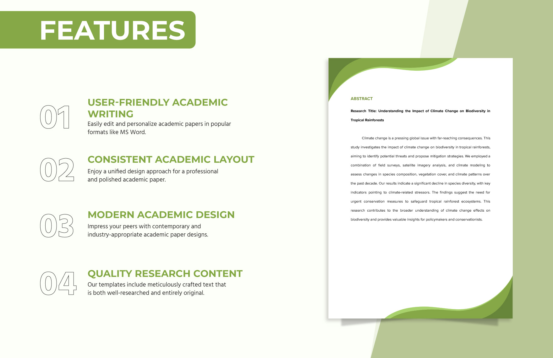 Abstract Academic Paper Template