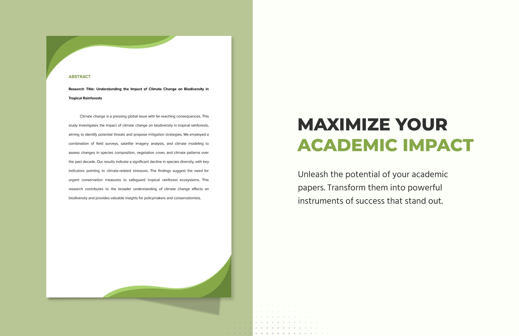 Abstract Academic Paper Template