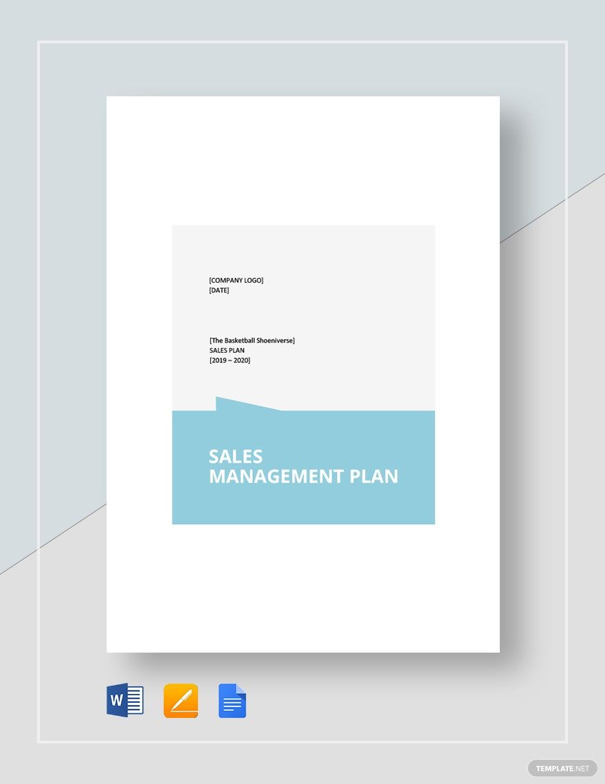 Sales Management Plan Template