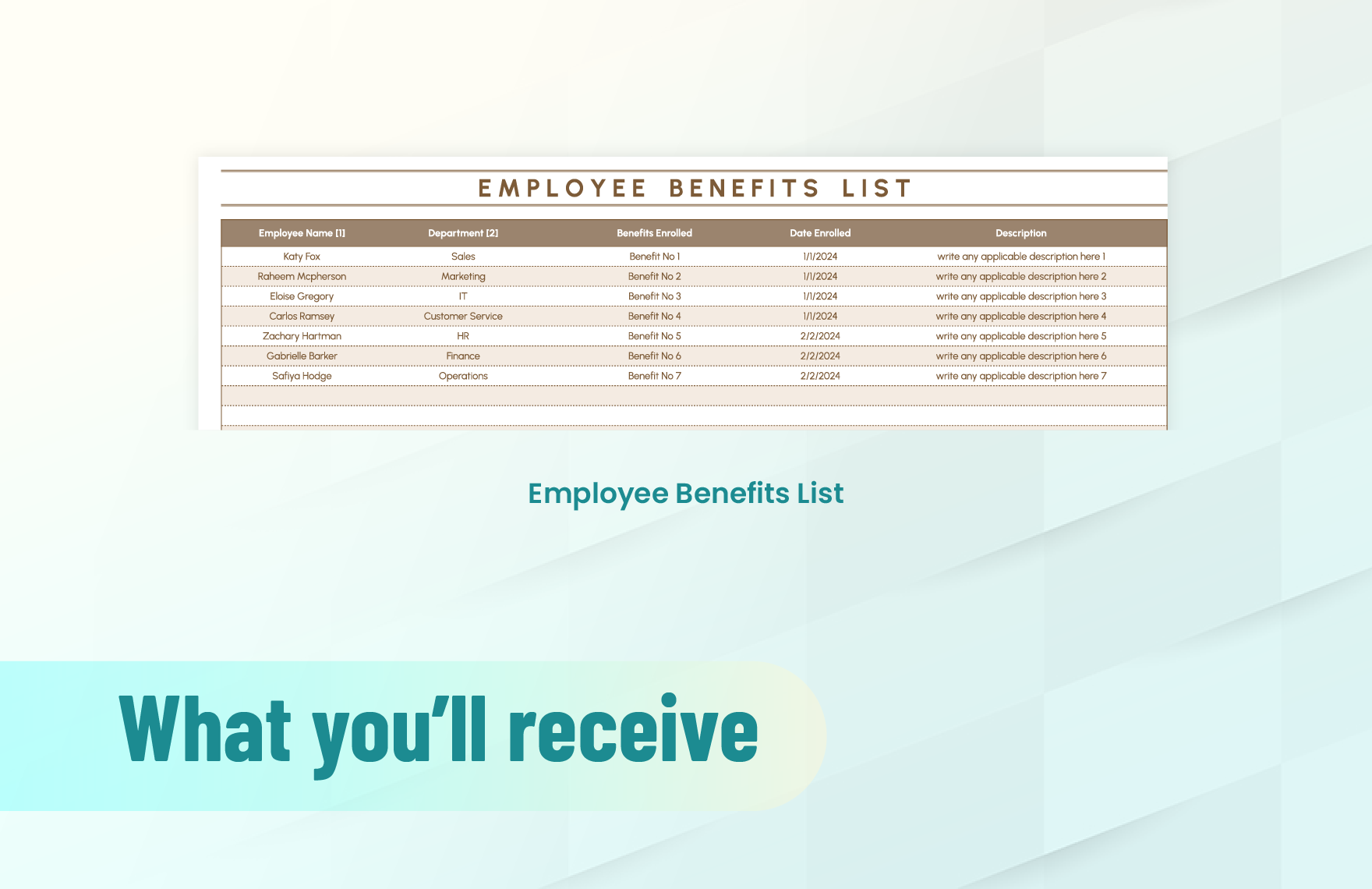 Benefits Enrollment and Eligibility Checker HR Template