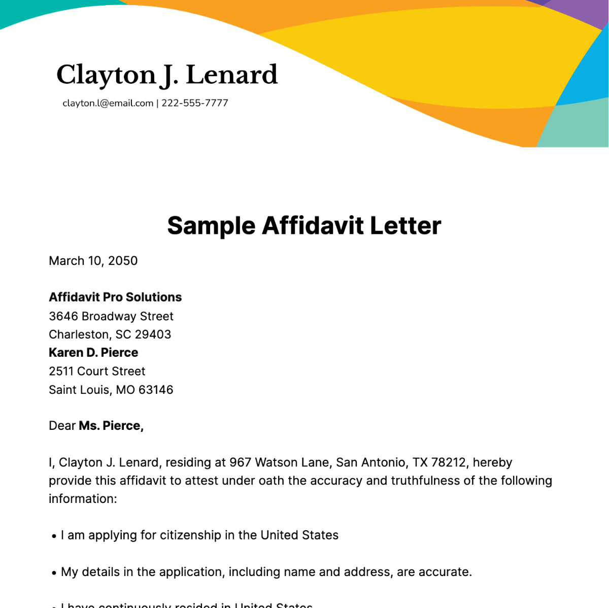 Affidavit Letter for Bonafide Marriage Template - Edit Online & Download  Example