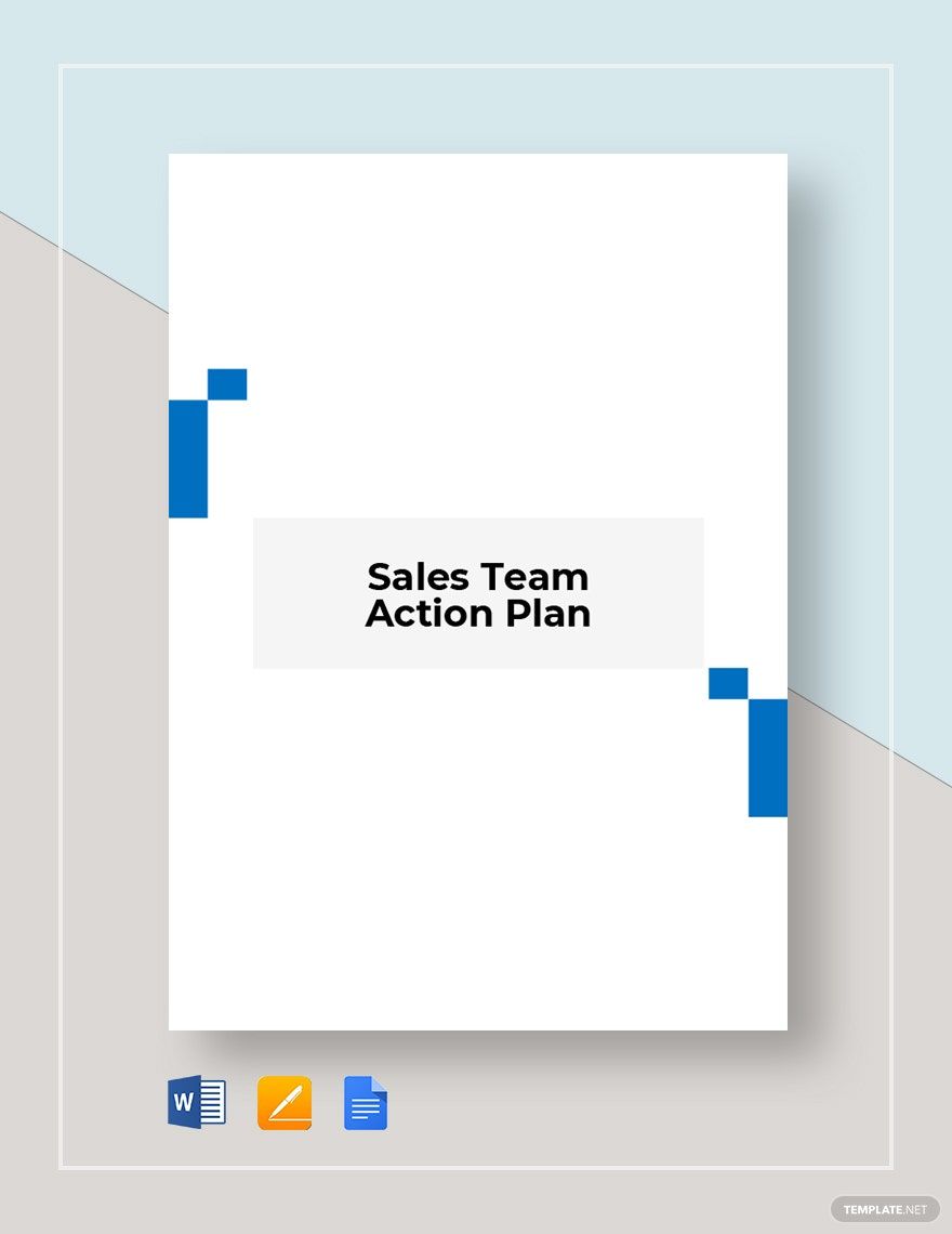 Sales Team Action Plan Template in Word, Google Docs, Apple Pages