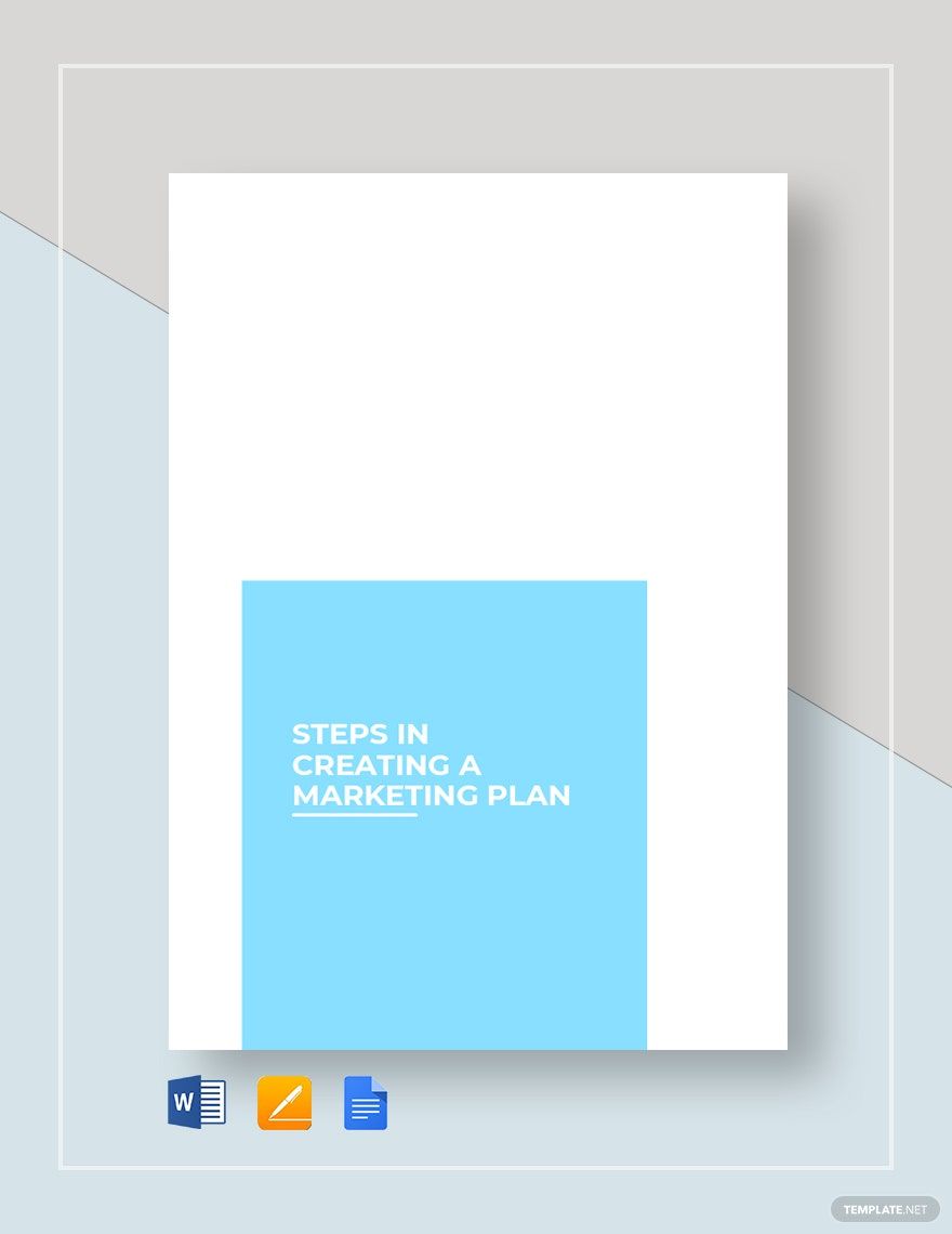 Step Marketing Plan Template in Word, Google Docs, Apple Pages