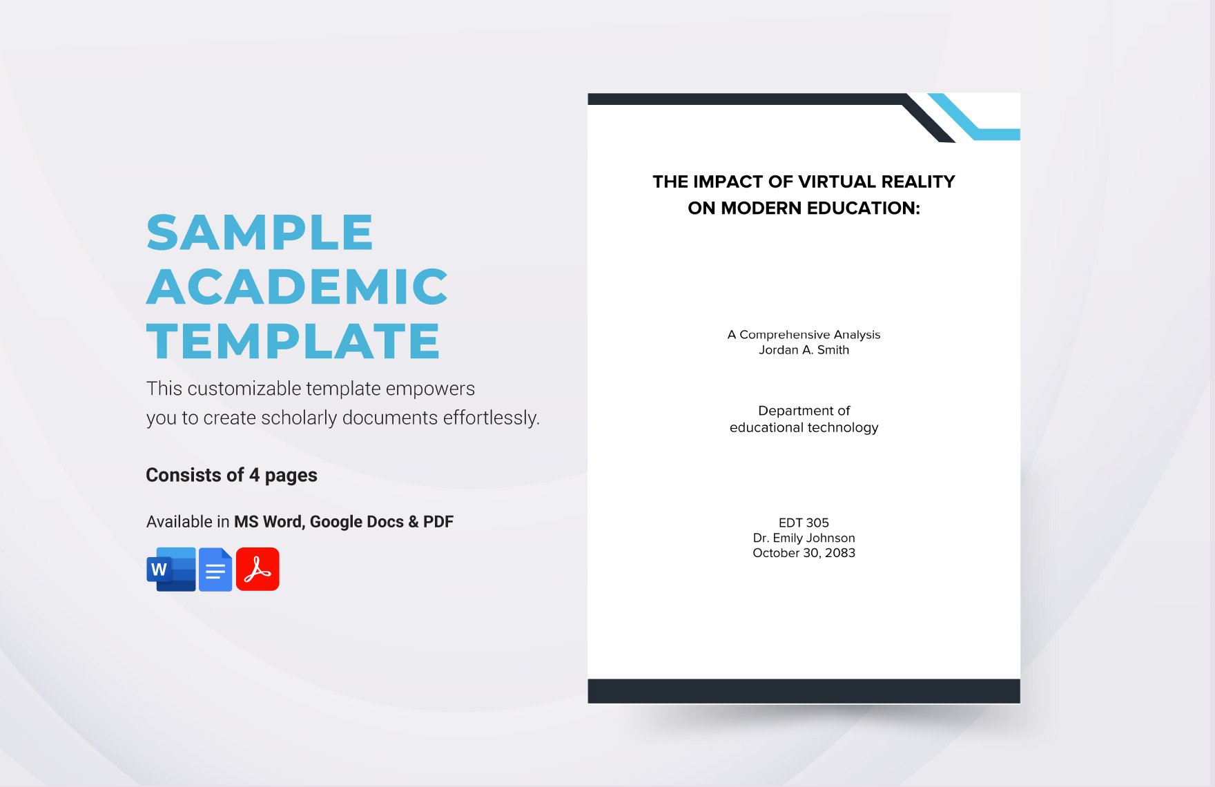Free Sample Academic Paper Template in Word, Google Docs, PDF