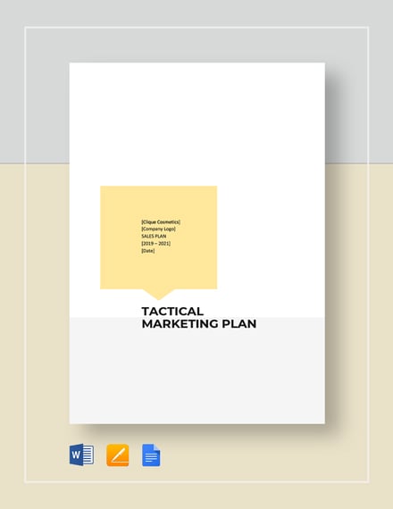 tactical marketing plan