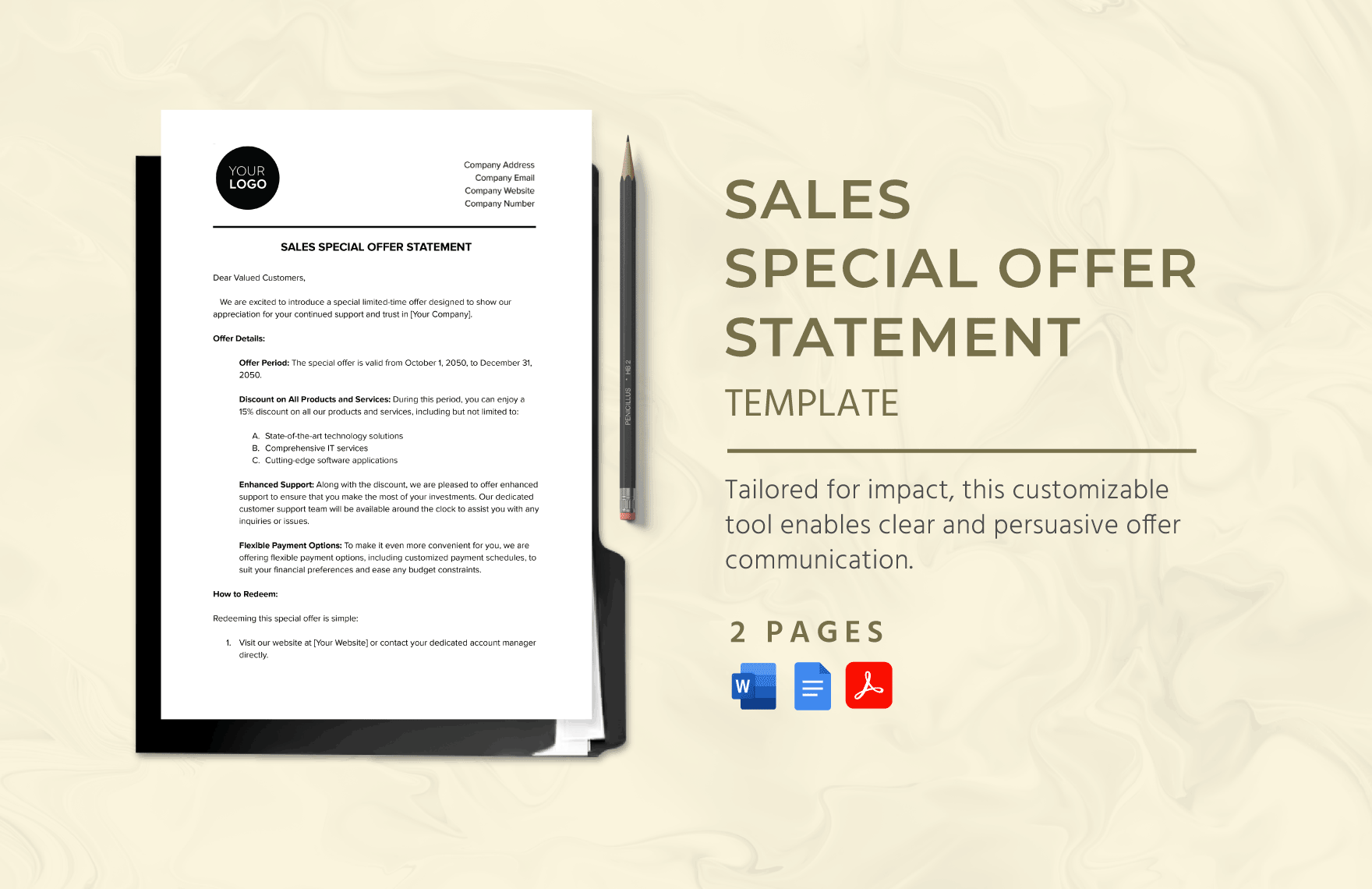 Sales Special Offer Statement Template in Word, Google Docs, PDF