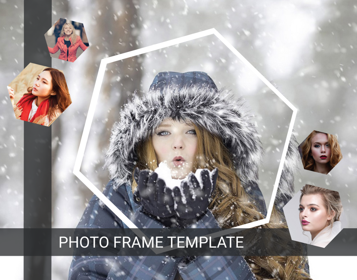 Realistic Photo Frame Template