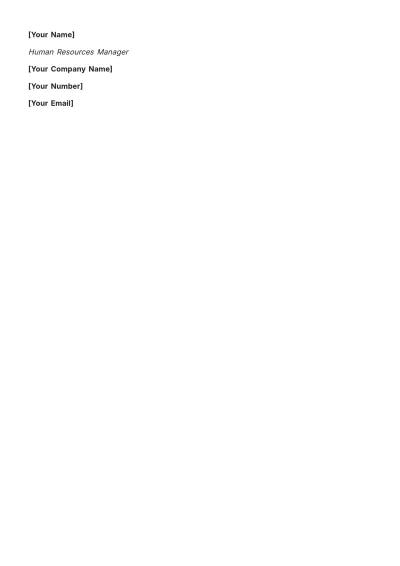 Free Salary Letter Template to Edit Online