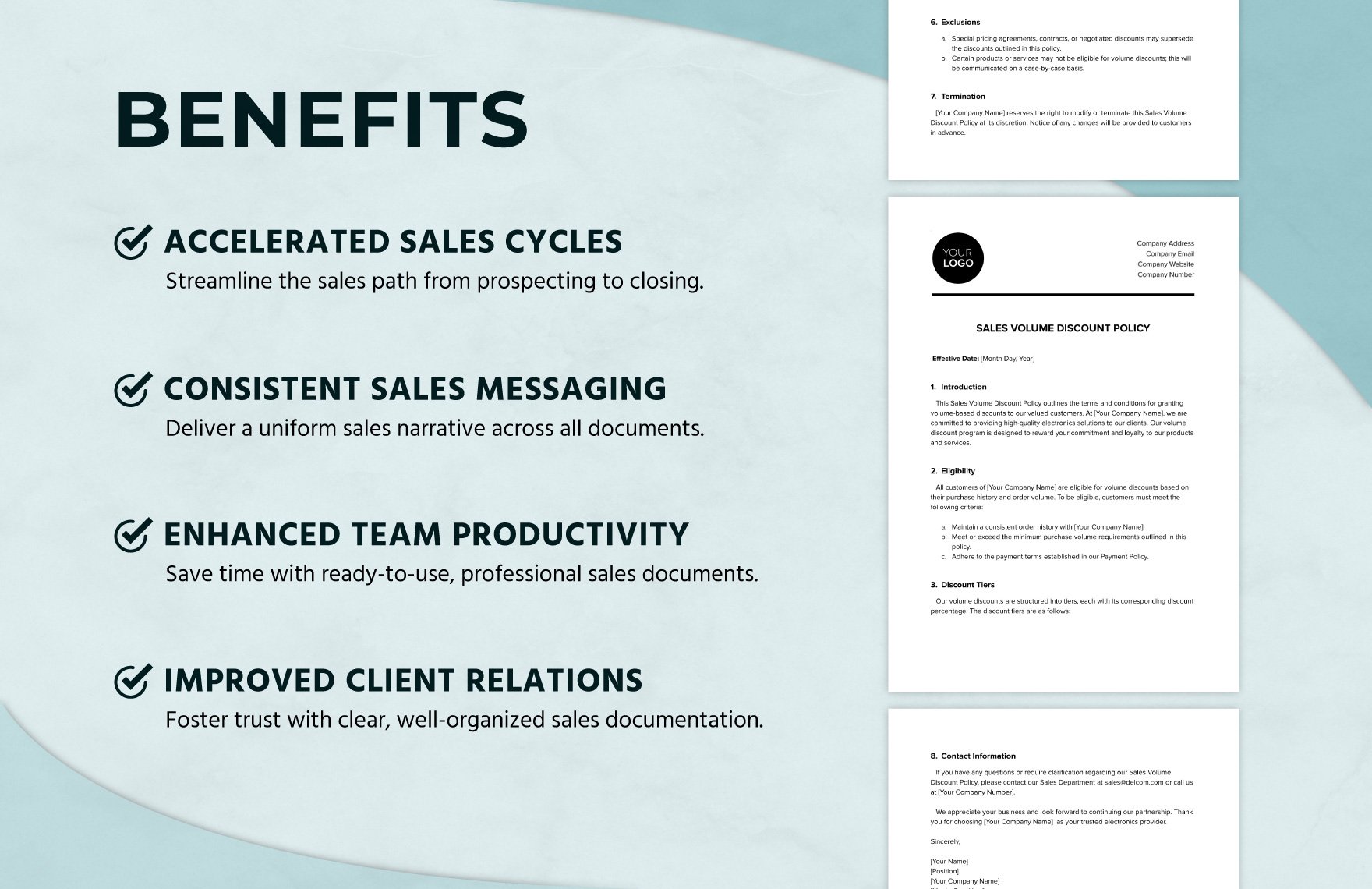 Sales Volume Discount Policy Template