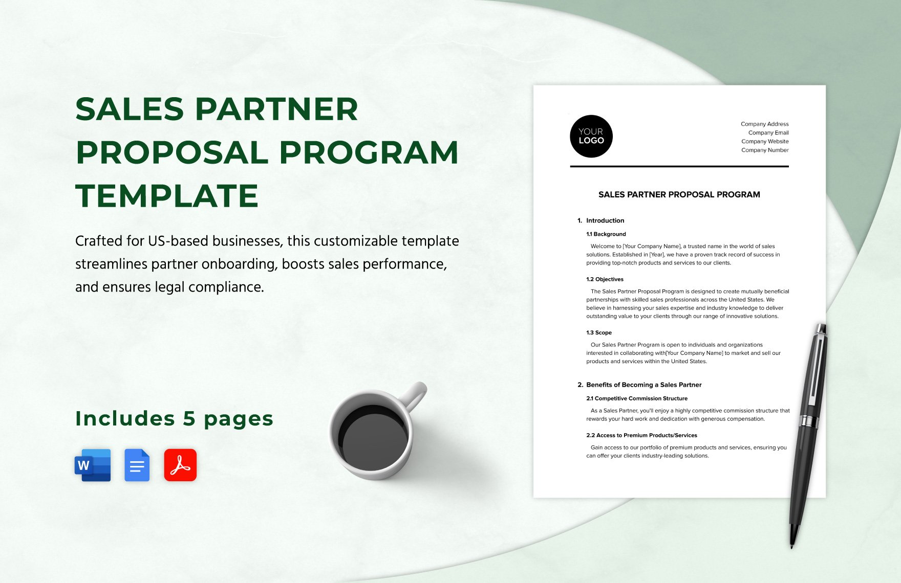 Sales Partner Proposal Program Template in Word PDF Google Docs