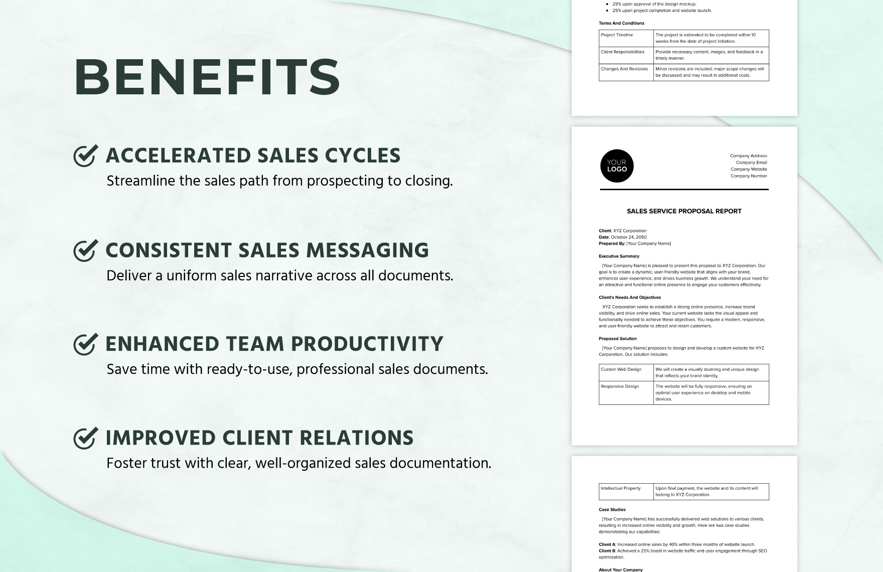 Sales Service Proposal Report Template
