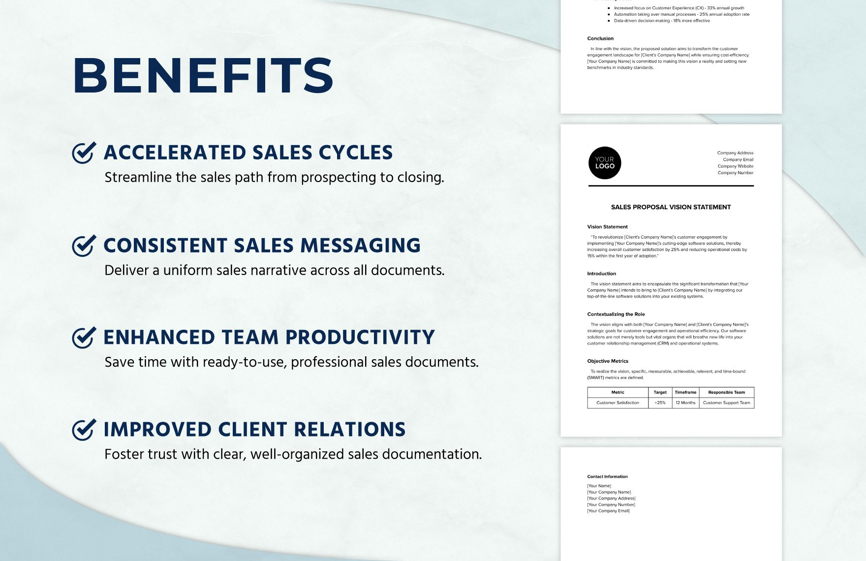 Sales Proposal Vision Statement Template