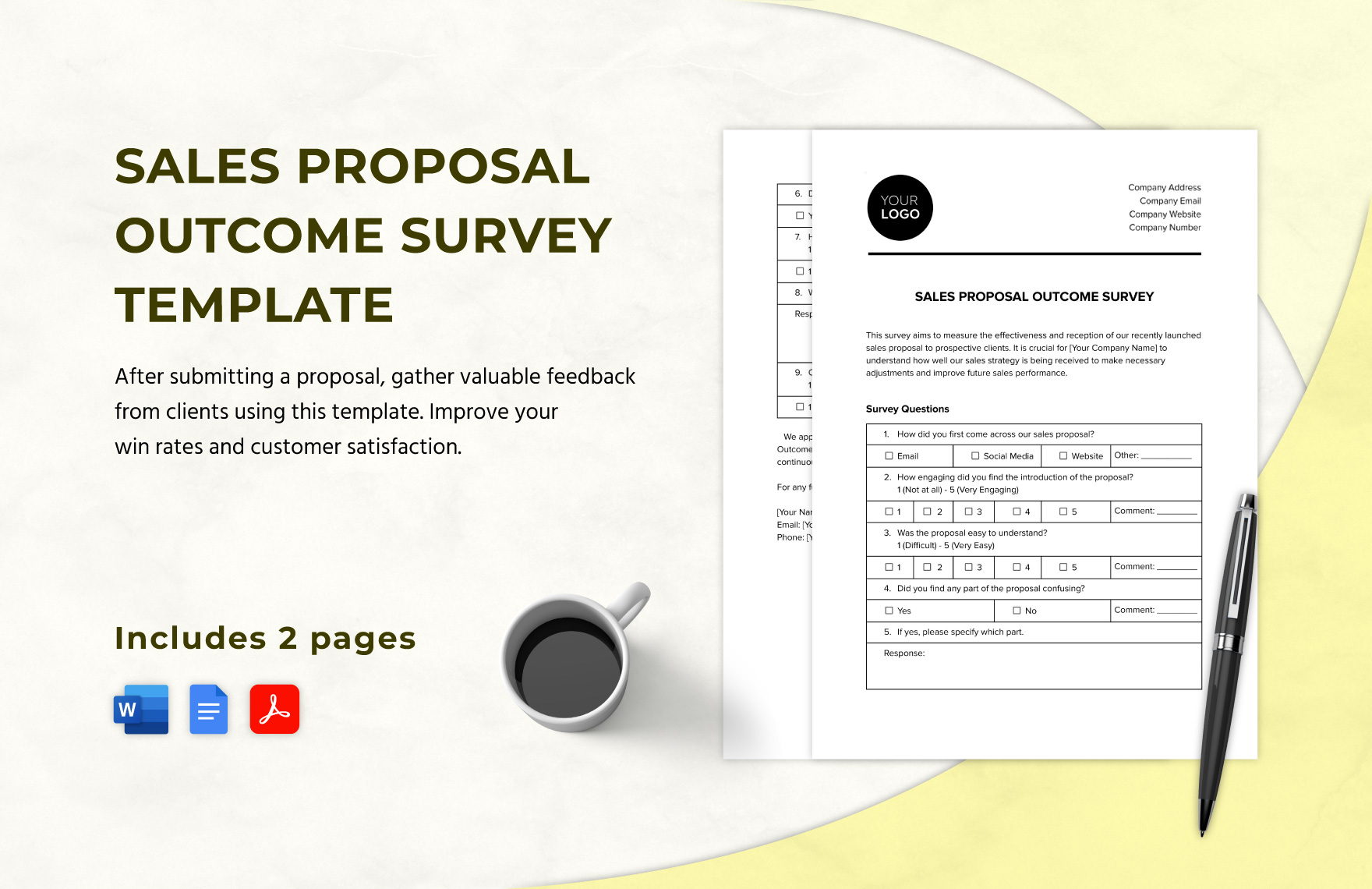 Sales Proposal Outcome Survey Template