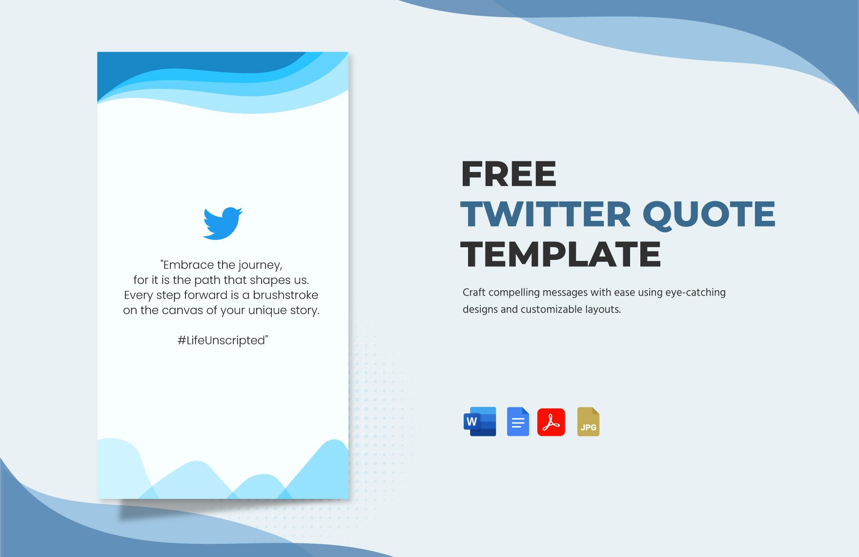 Free Twitter Quote Template in Word, Google Docs, PDF, JPG