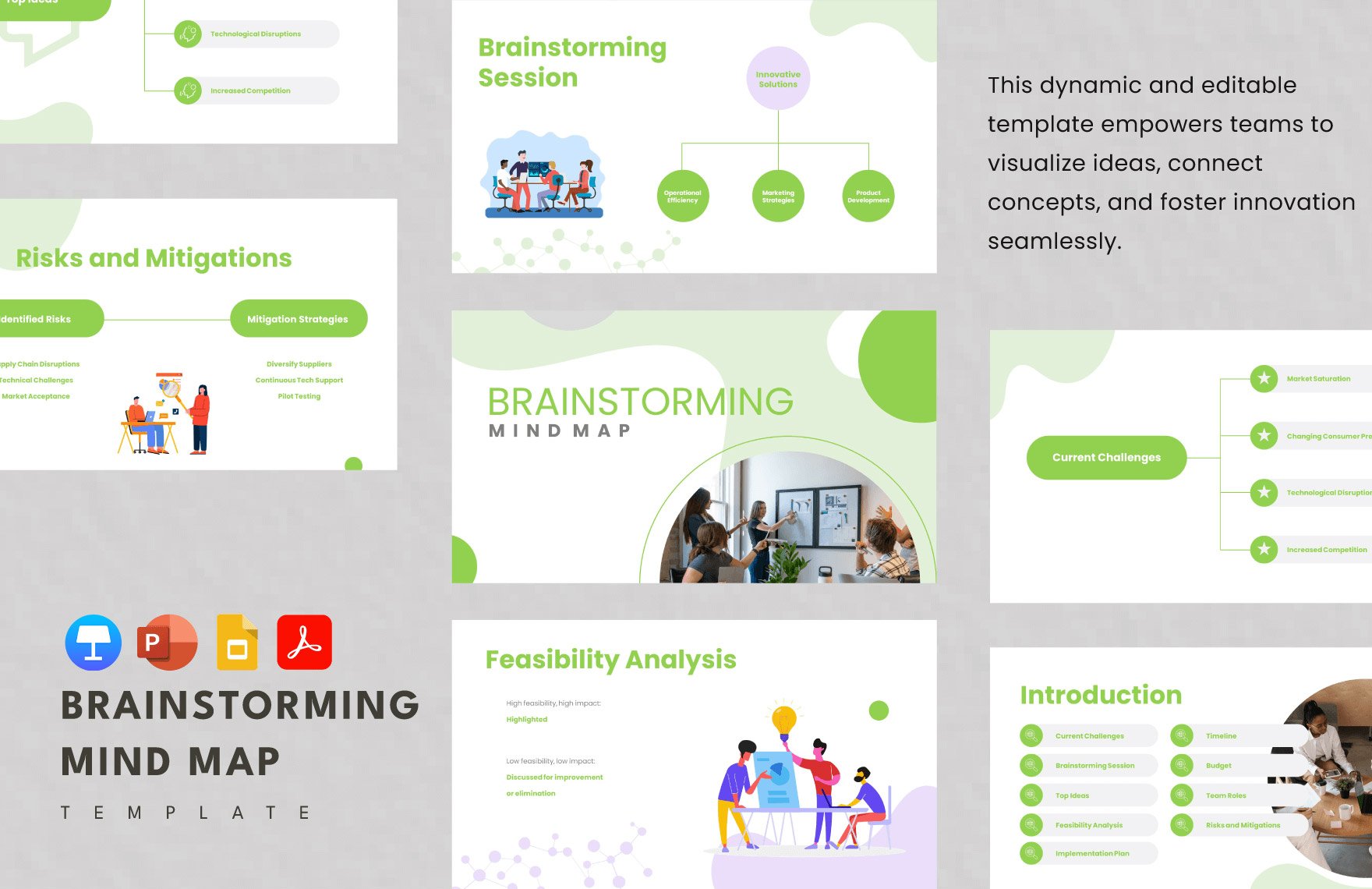 Brainstorming Mind Map Template in PDF, PowerPoint, Google Slides, Apple Keynote