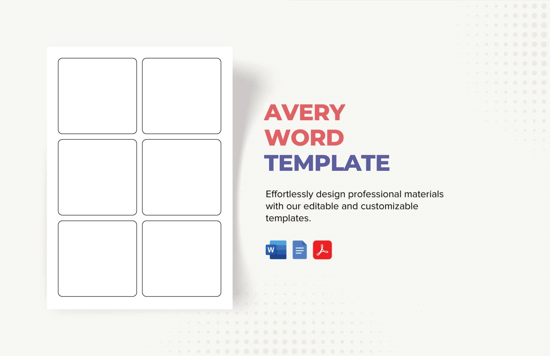 Free Avery Word Template in Word, Google Docs, PDF