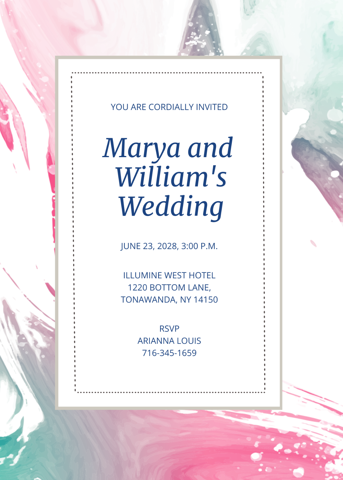 Free Marya Fall Wedding Invitation Template