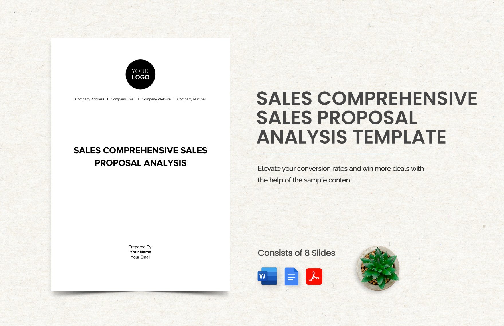 Sales Comprehensive Sales Proposal Analysis Template