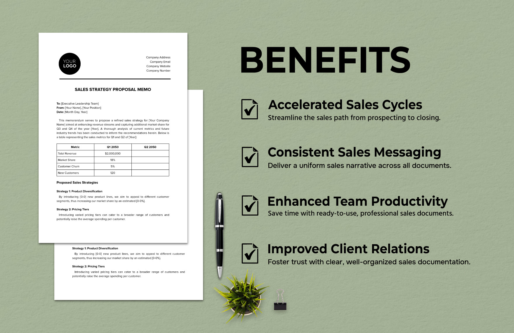 Sales Strategy Proposal Memo Template