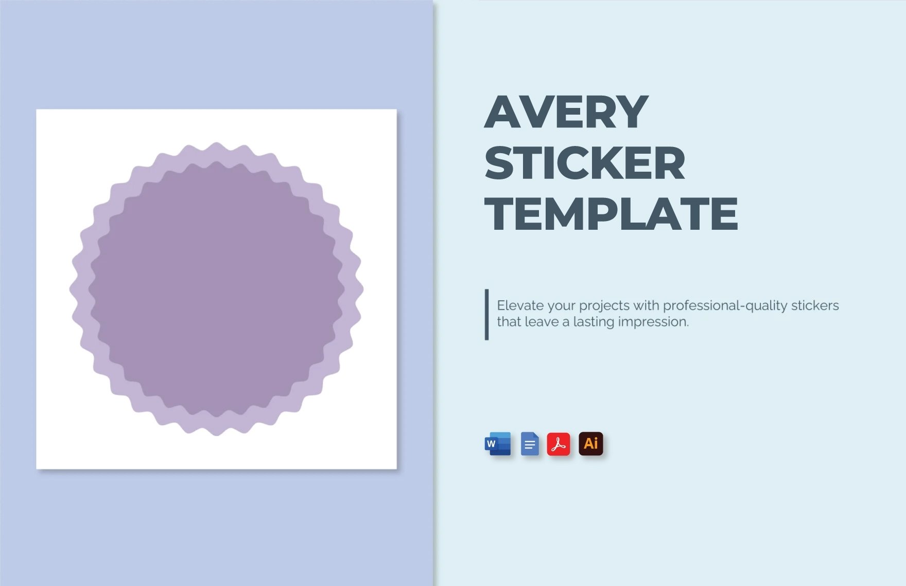 Avery Sticker Template in Word, Google Docs, PDF, Illustrator