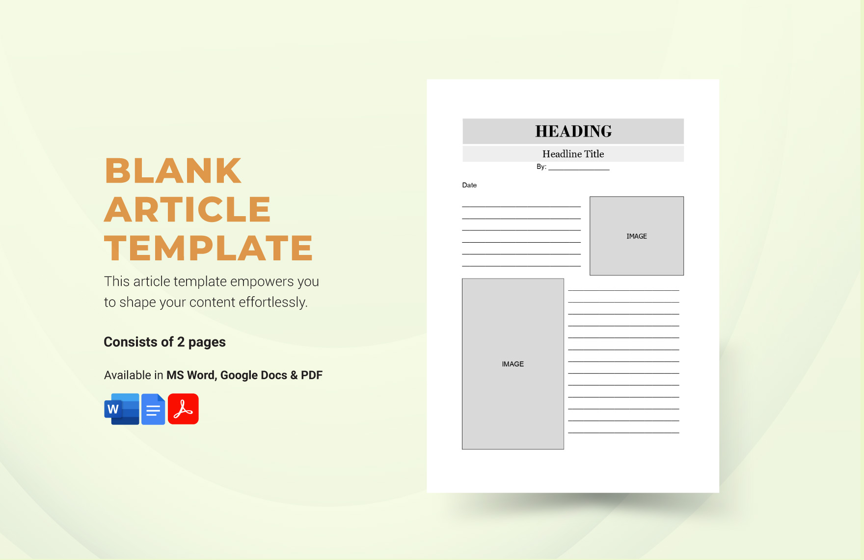 Article Templates in Word - FREE Download | Template.net