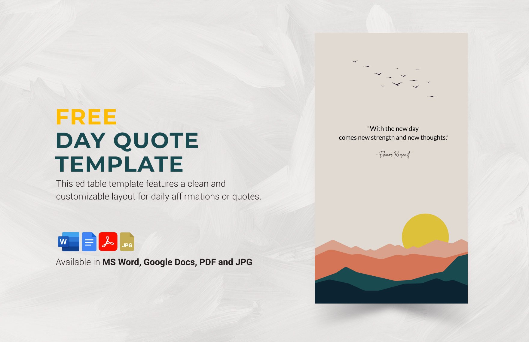Day Quote Template
