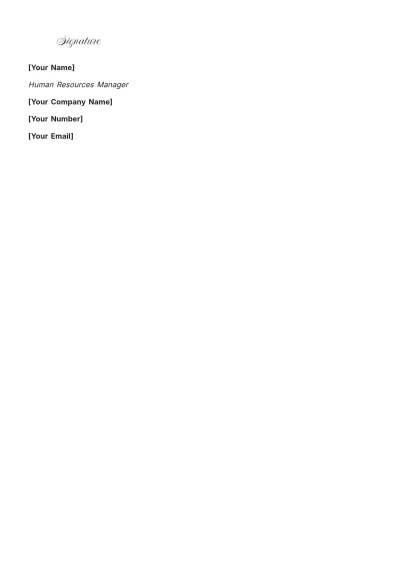 Free Salary Increase Letter HR Template to Edit Online