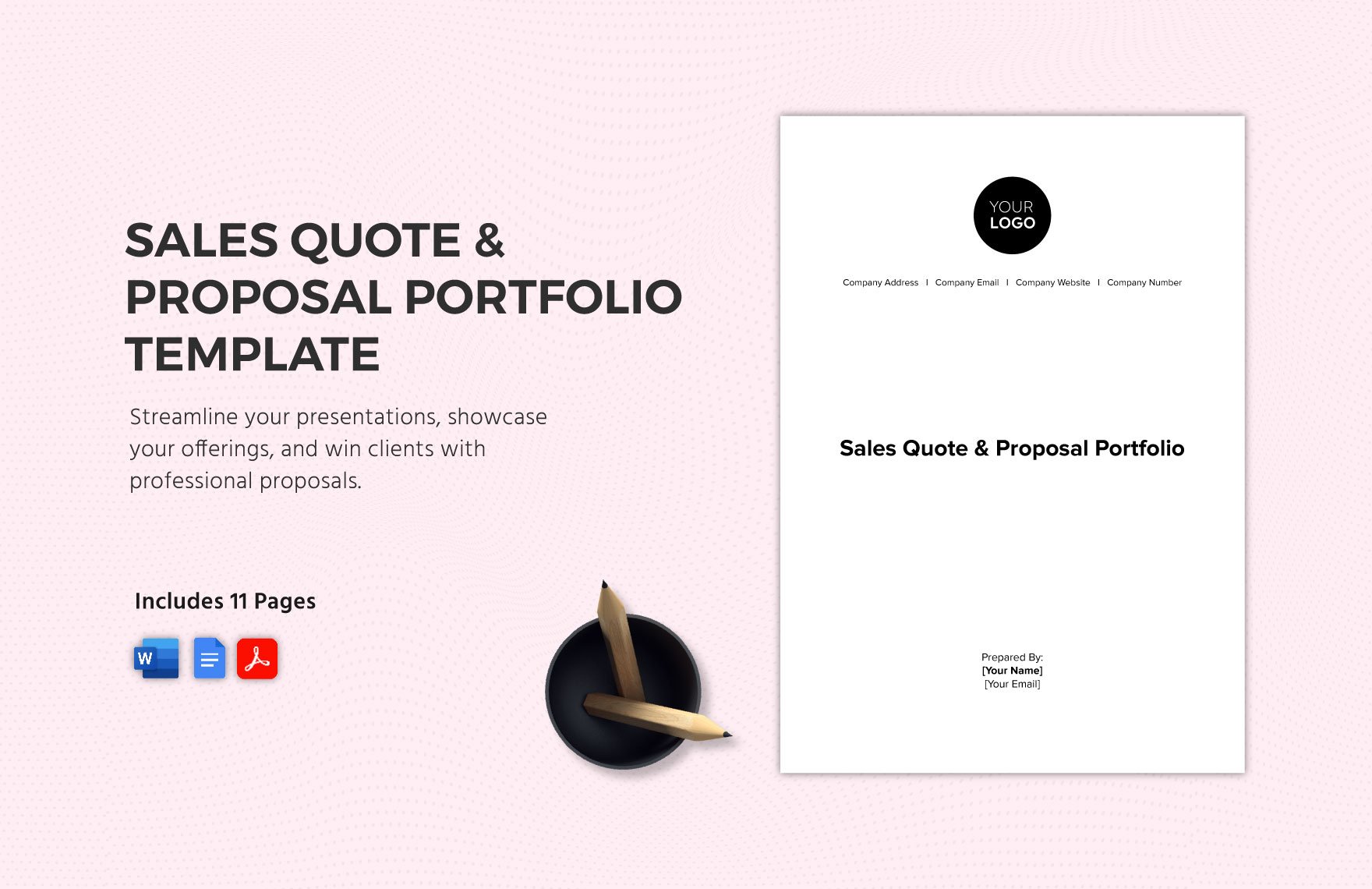 Sales Quote & Proposal Portfolio Template in Word, Google Docs, PDF