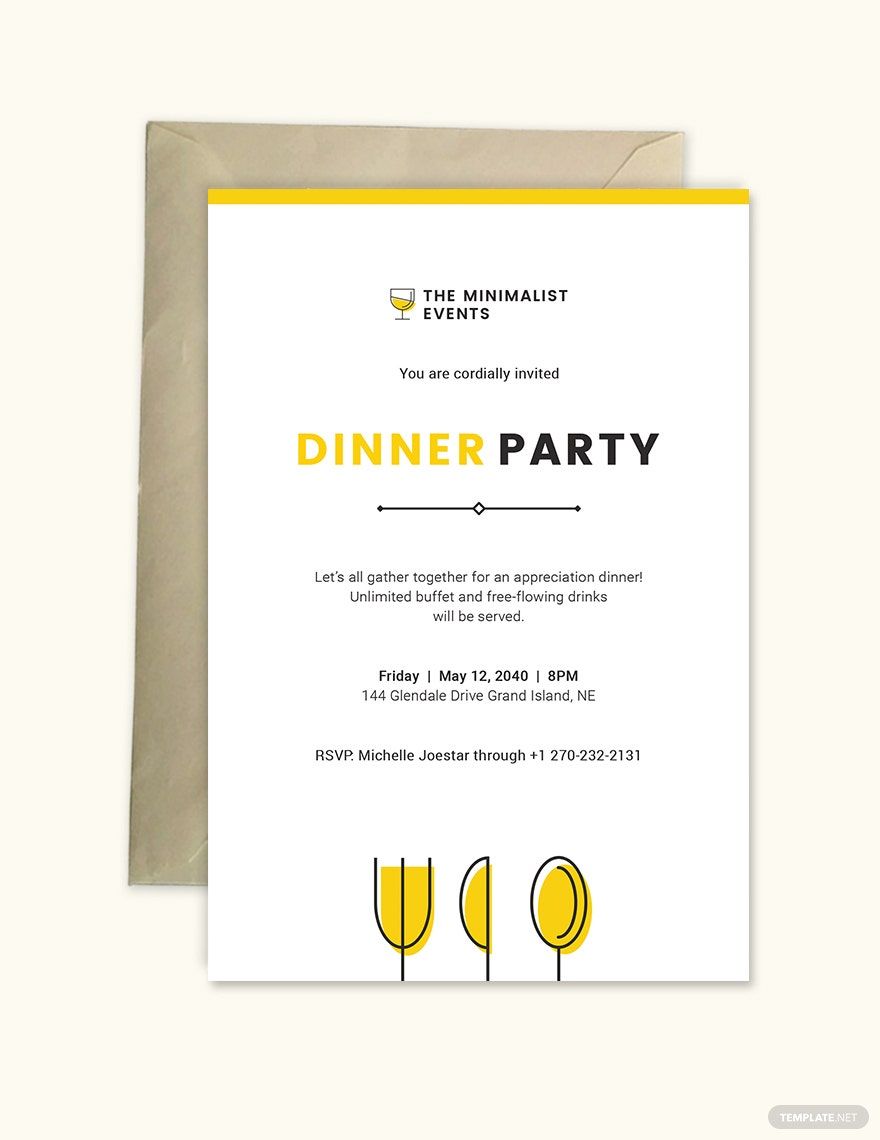 Minimal Appreciation Dinner Invitation Template