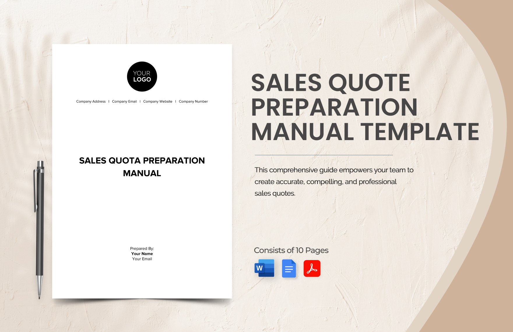 Sales Quote Preparation Manual Template in Word, Google Docs, PDF