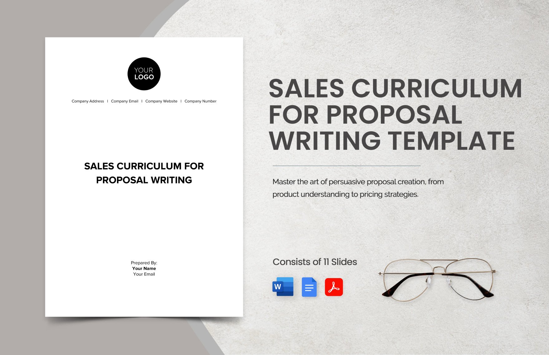 Sales Curriculum for Proposal Writing Template in Word, Google Docs, PDF