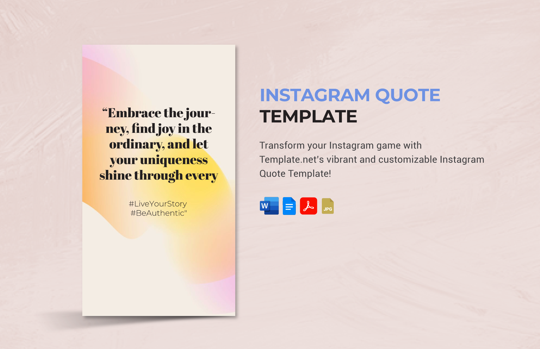 Free Instagram Quote Template in Word, Google Docs, PDF, JPEG