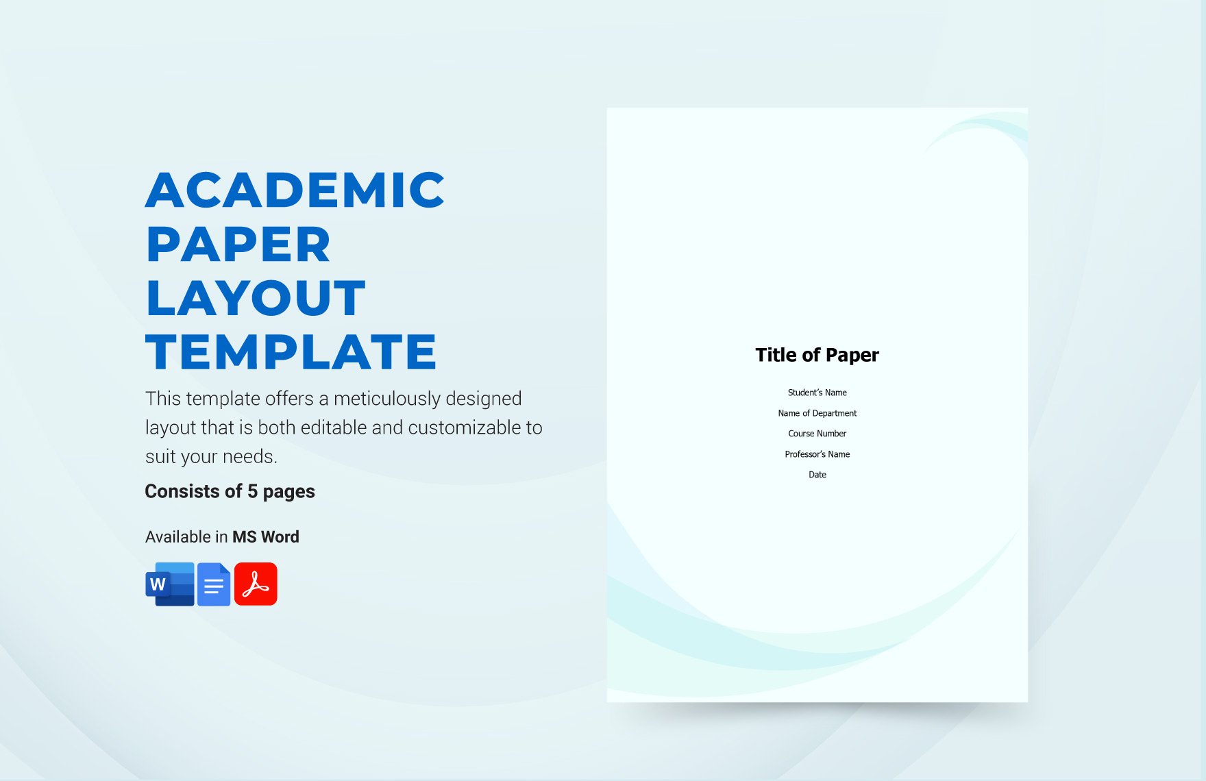 Free Academic Paper Layout Template