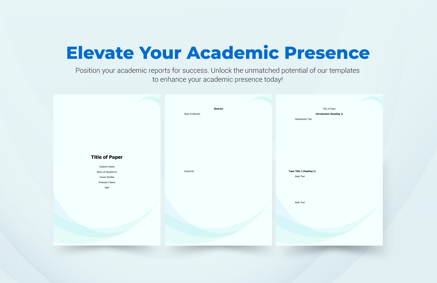 Academic Paper Layout Template