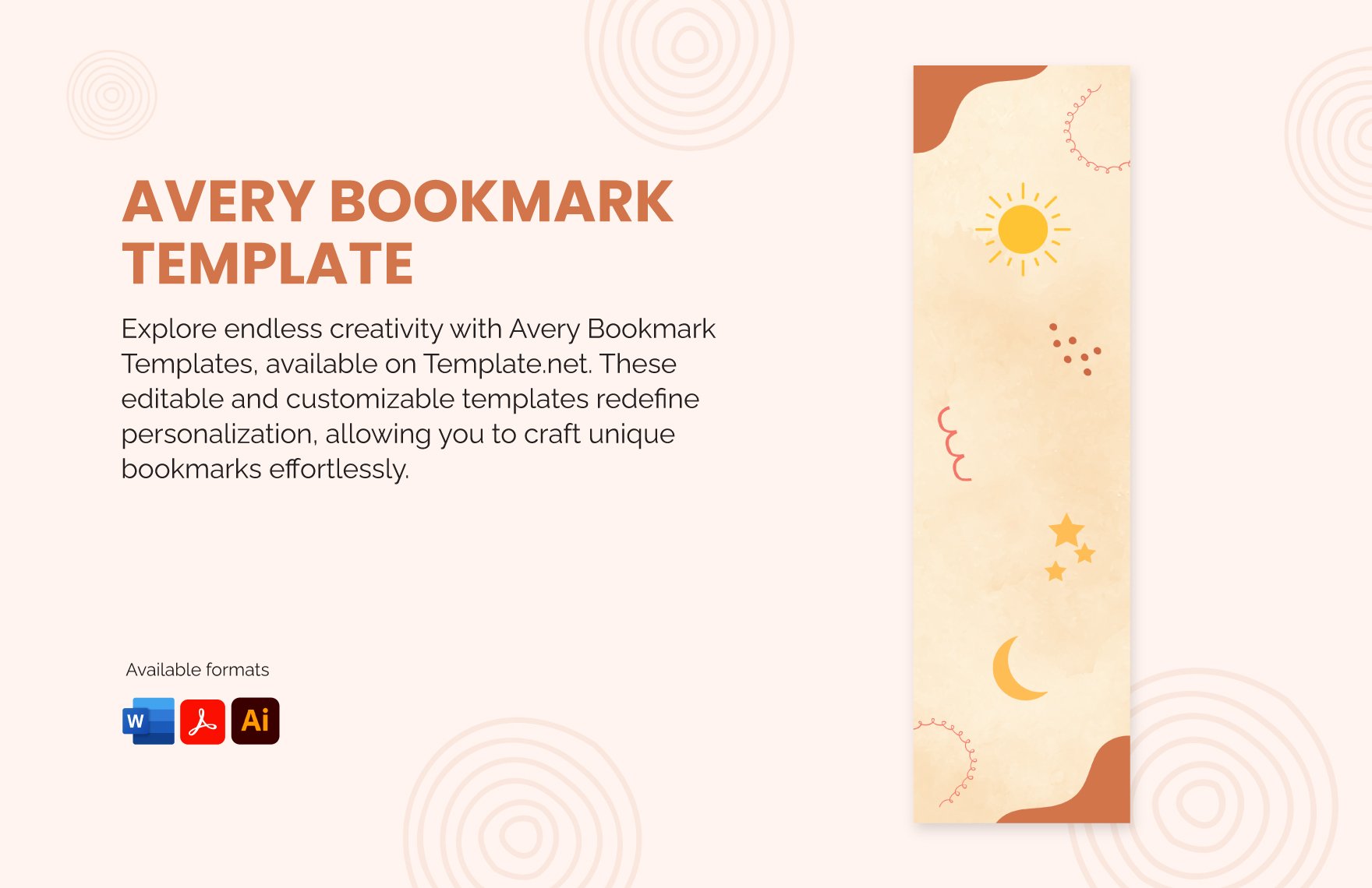 Avery Bookmark Template