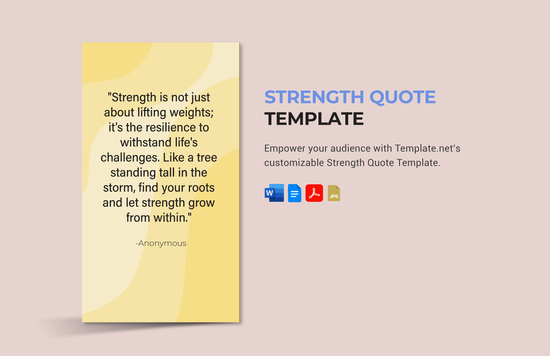 Strength Quote Template