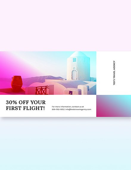 Free Elegant Travel Twitter Post Template to Edit Online