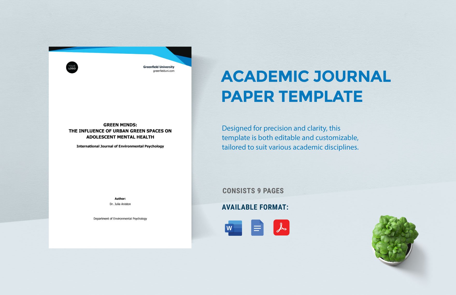 Academic Journal Paper Template