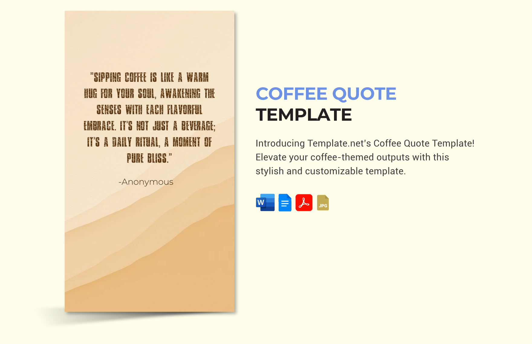 Coffee Quote Template