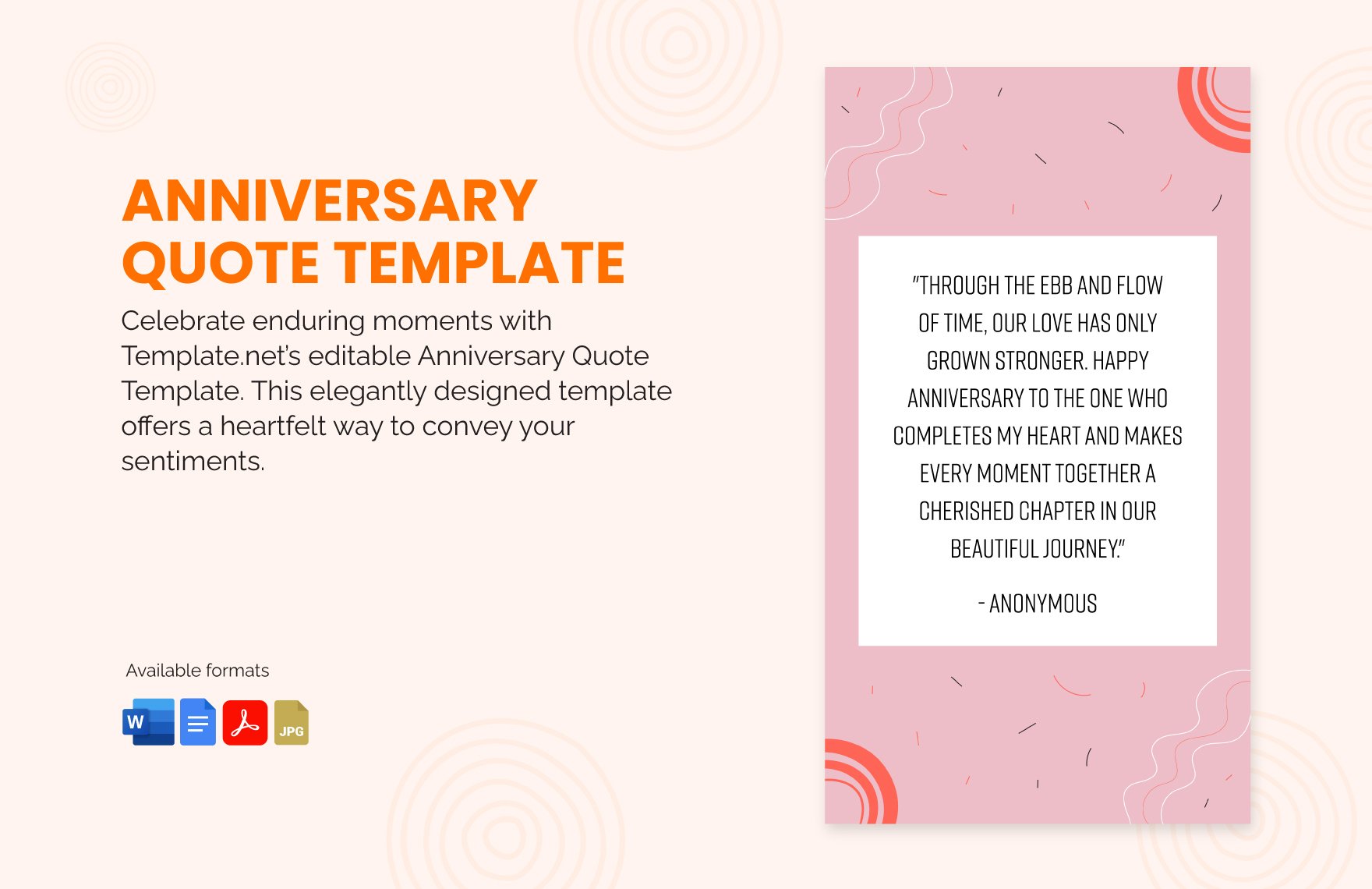Anniversary Quote Template